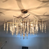 New Light Luxury Crystal Geometric Chandelier for Living Room/Dining Room/Bedroom