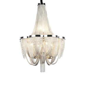 Designer Models Oversized Aluminium Long Tassel Pendant Chendelier for Large Living Room/Staircase/Villa