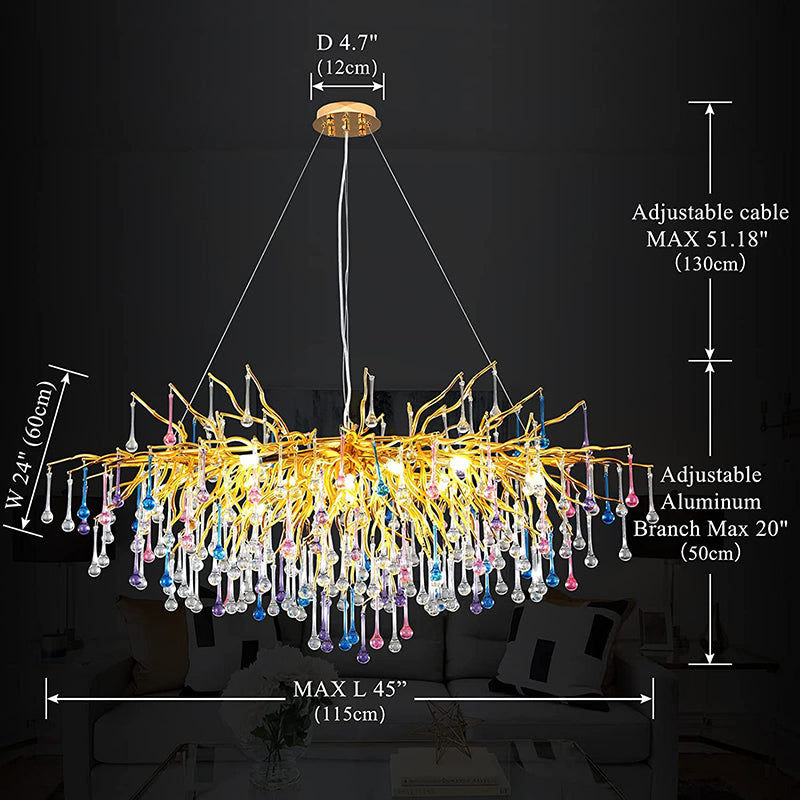 Doris Crystal Branch Chandelier