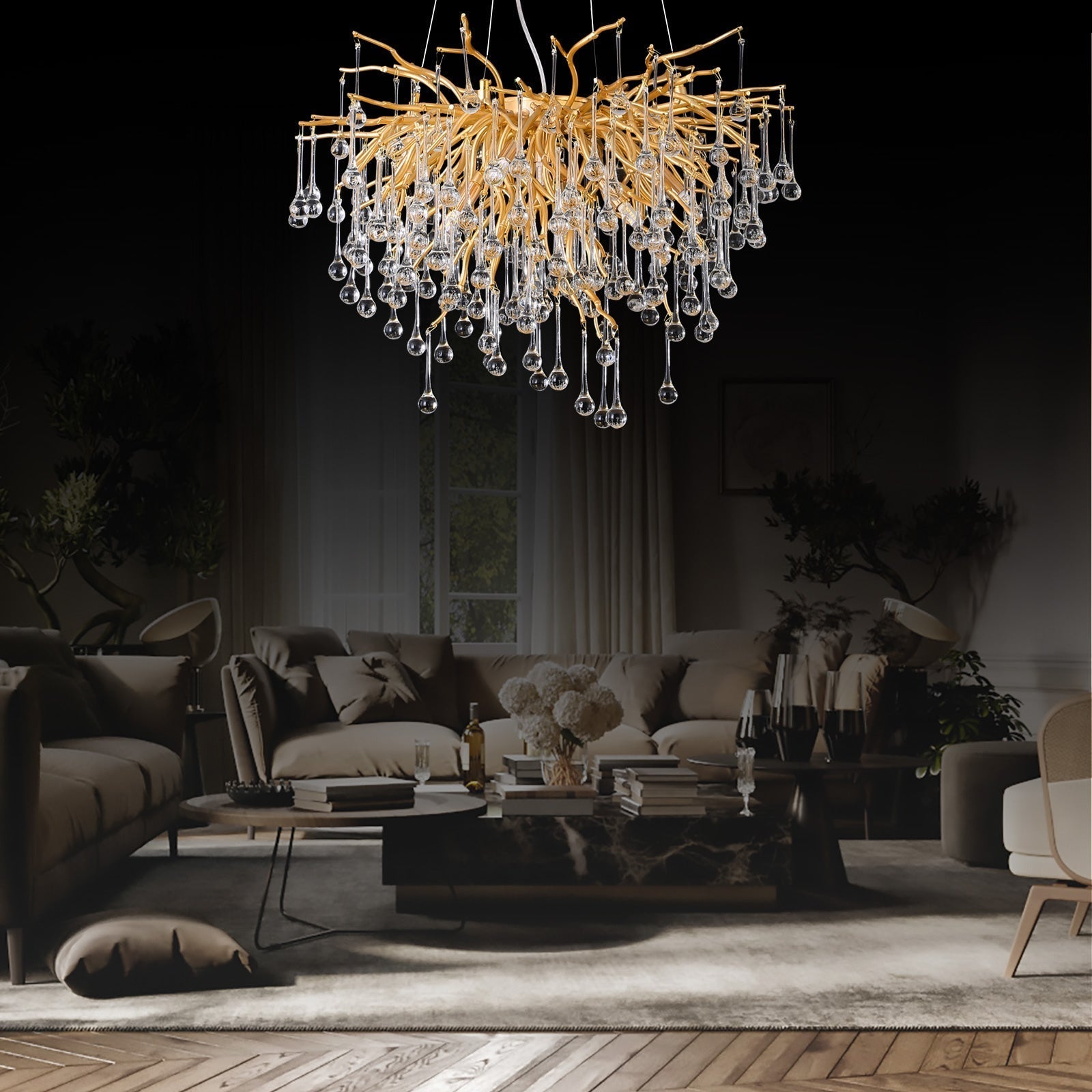 Doris Crystal Branch Chandelier