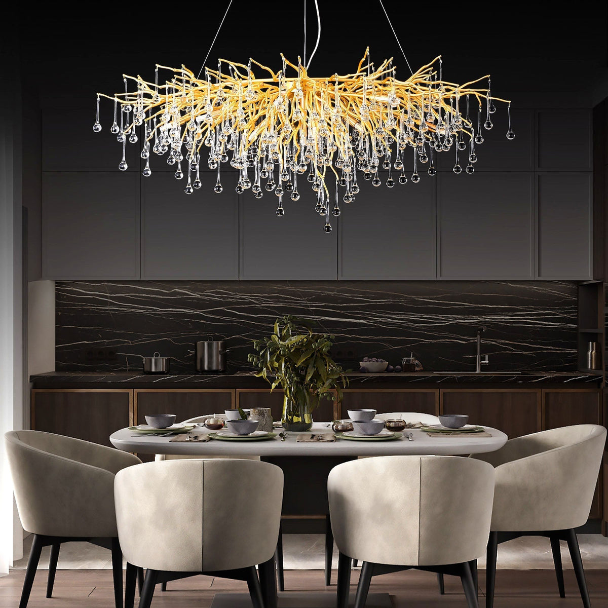 Doris Crystal Branch Chandelier
