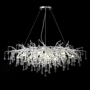 Doris Rectangle Branch Chandelier 45"L Silver