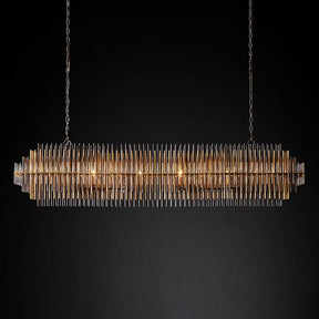 Emile Industrial Wind Rectangular Chandelier 54"