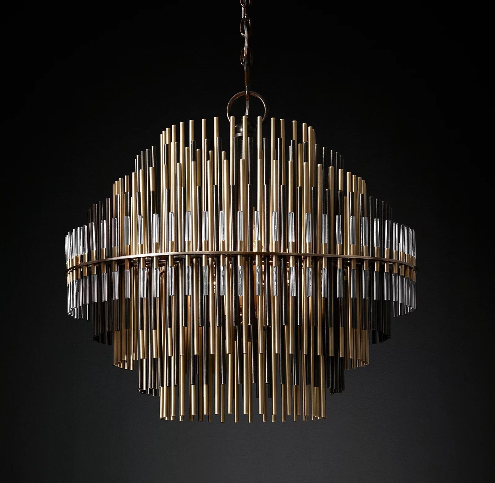 Emile Industrial Wind Round Chandelier 24" 32" 42"