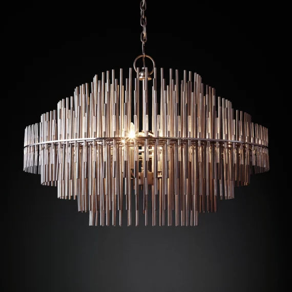 Emile Industrial Wind Round Chandelier 24" 32" 42"