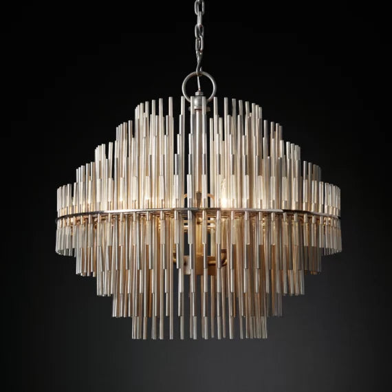 Emile Industrial Wind Round Chandelier 24" 32" 42"