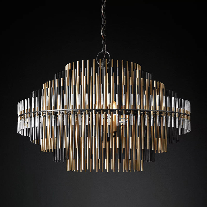 Emile Industrial Wind Round Chandelier 24" 32" 42"