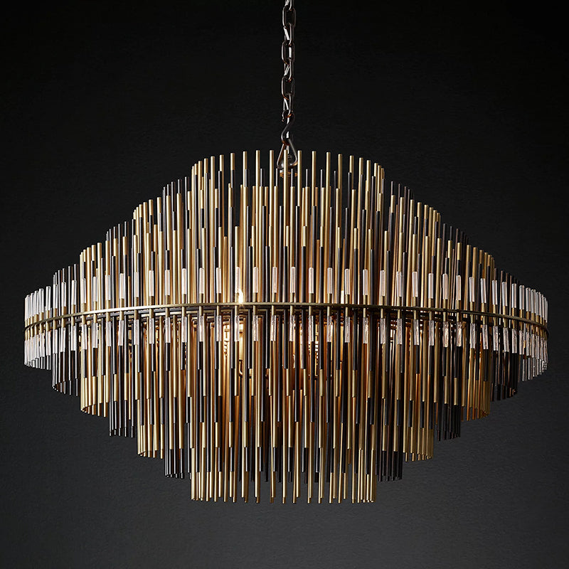 Emile Industrial Wind Round Chandelier 24" 32" 42"