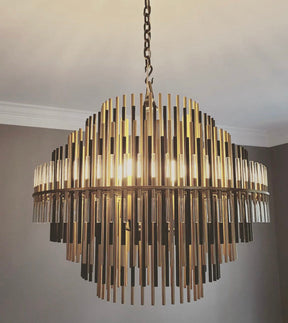 Emile Industrial Wind Round Chandelier 24" 32" 42"