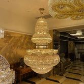 modern gold crystal chandelier at best price  empire luxury crystal chandelier for cafe,coffee shop,restaurant,hotel lobby