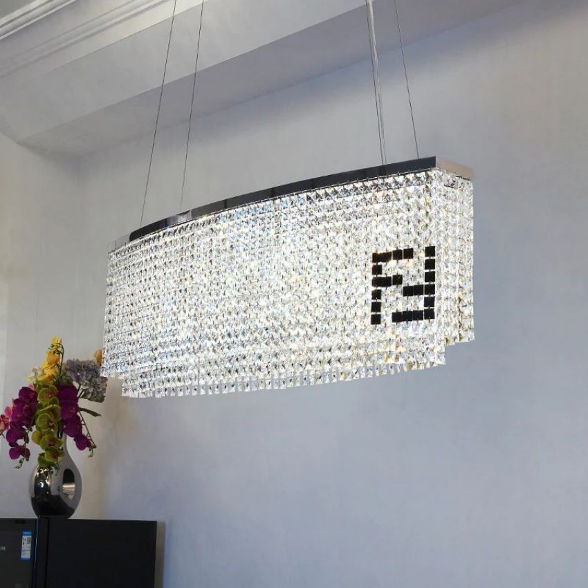 Fandi Oval Crystal Chandelier For Dining Table