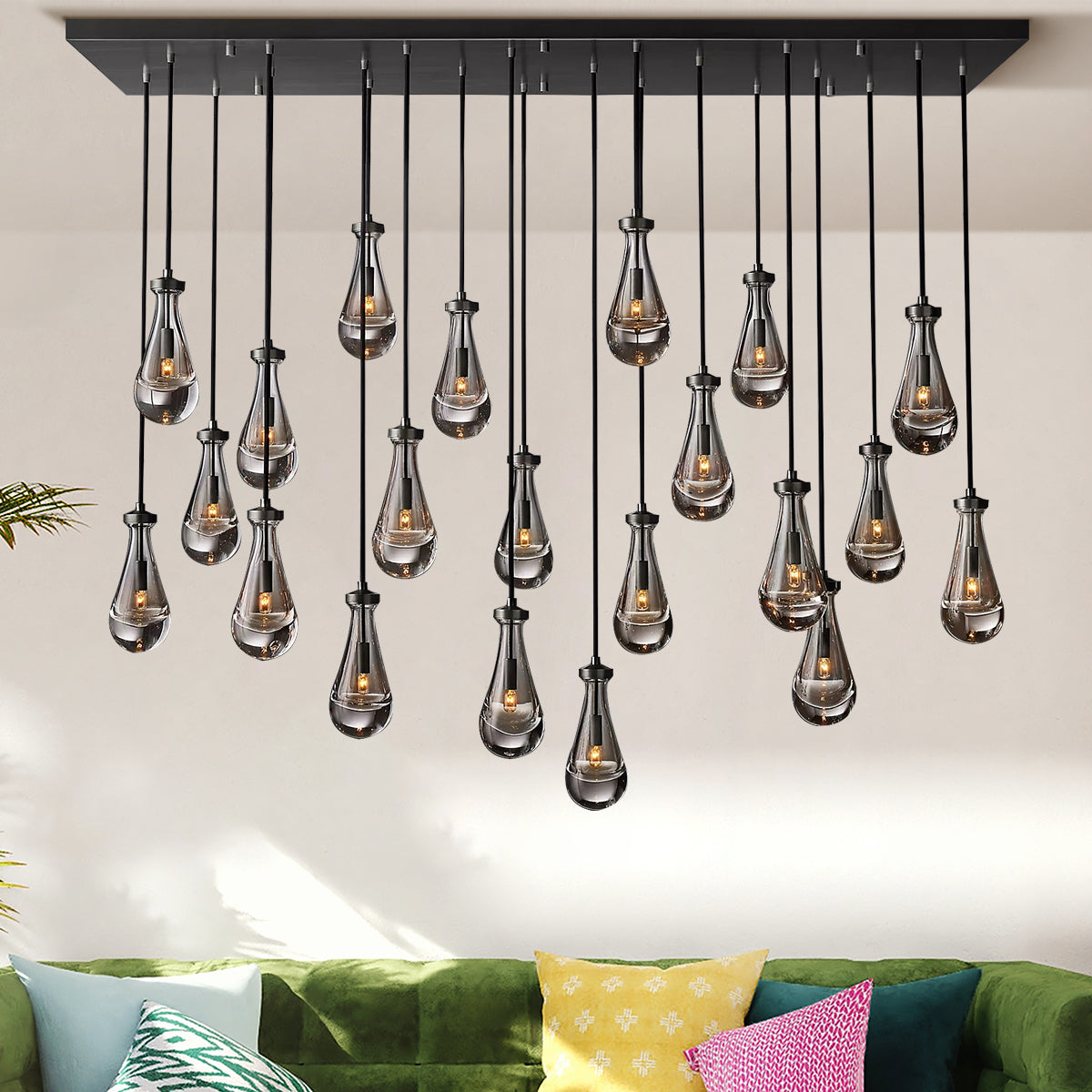 Fantasy Pearl Ball Linear Chandelier 72",33 Lights