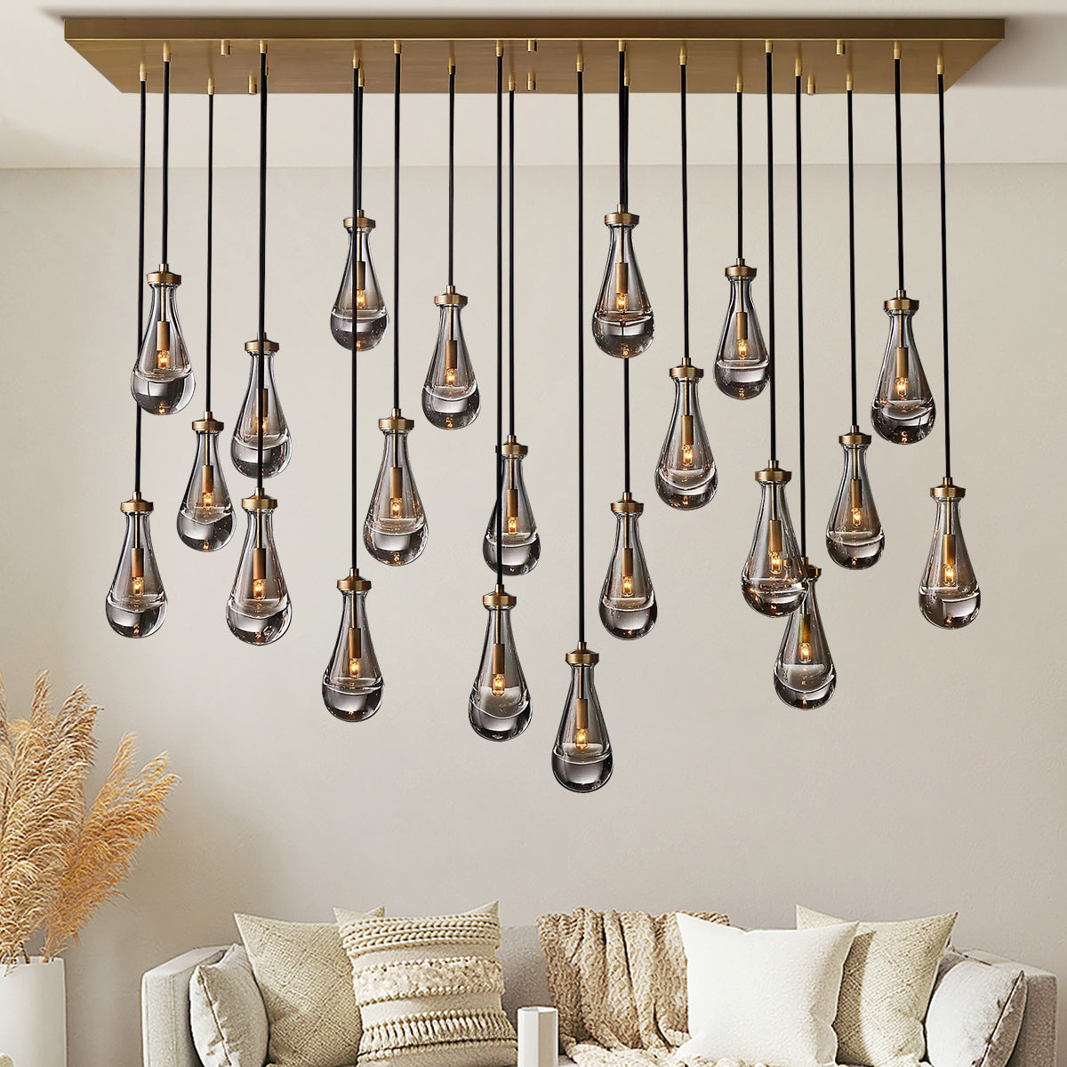 Fantasy Pearl Ball Linear Chandelier 72",33 Lights