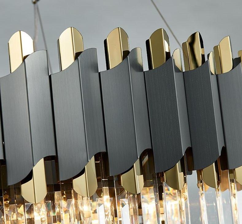 Flavian Rectangular Crystal Chandelier