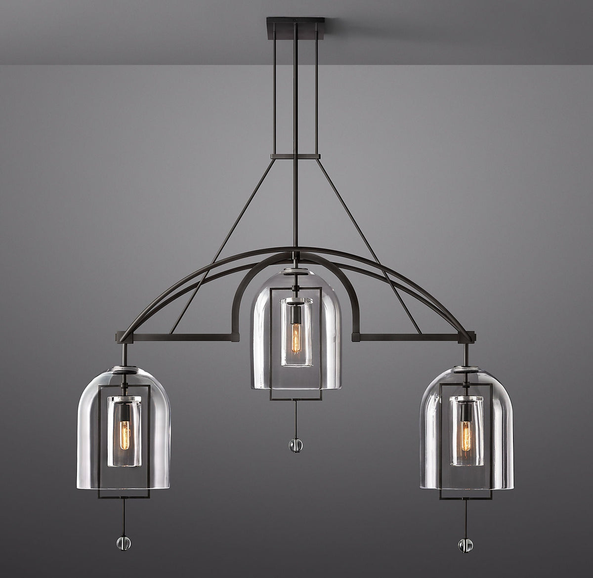 Fulcral Linear Chandelier 61" 3-Lights