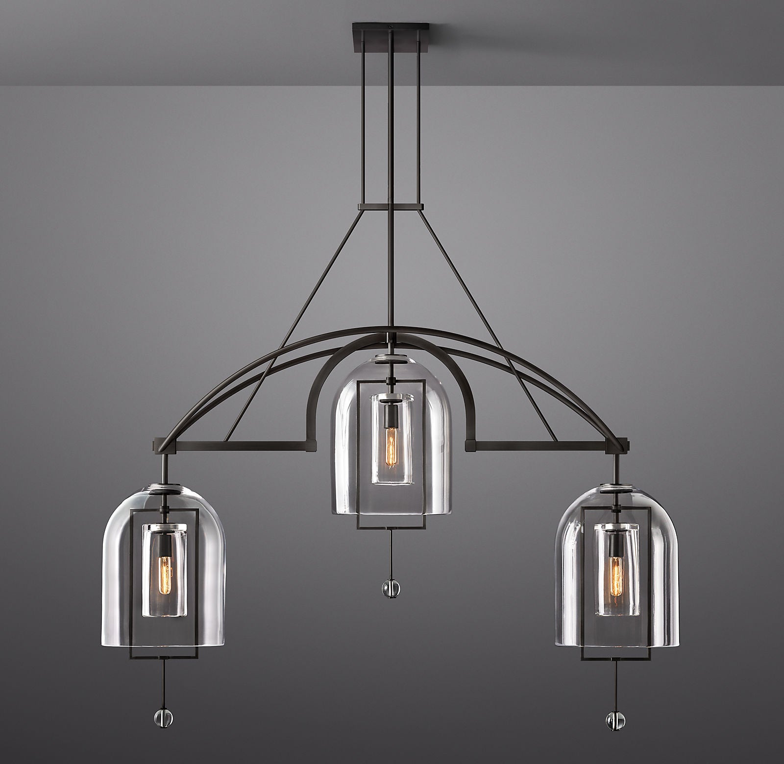 Fulcral Linear Chandelier 61" 3-Lights