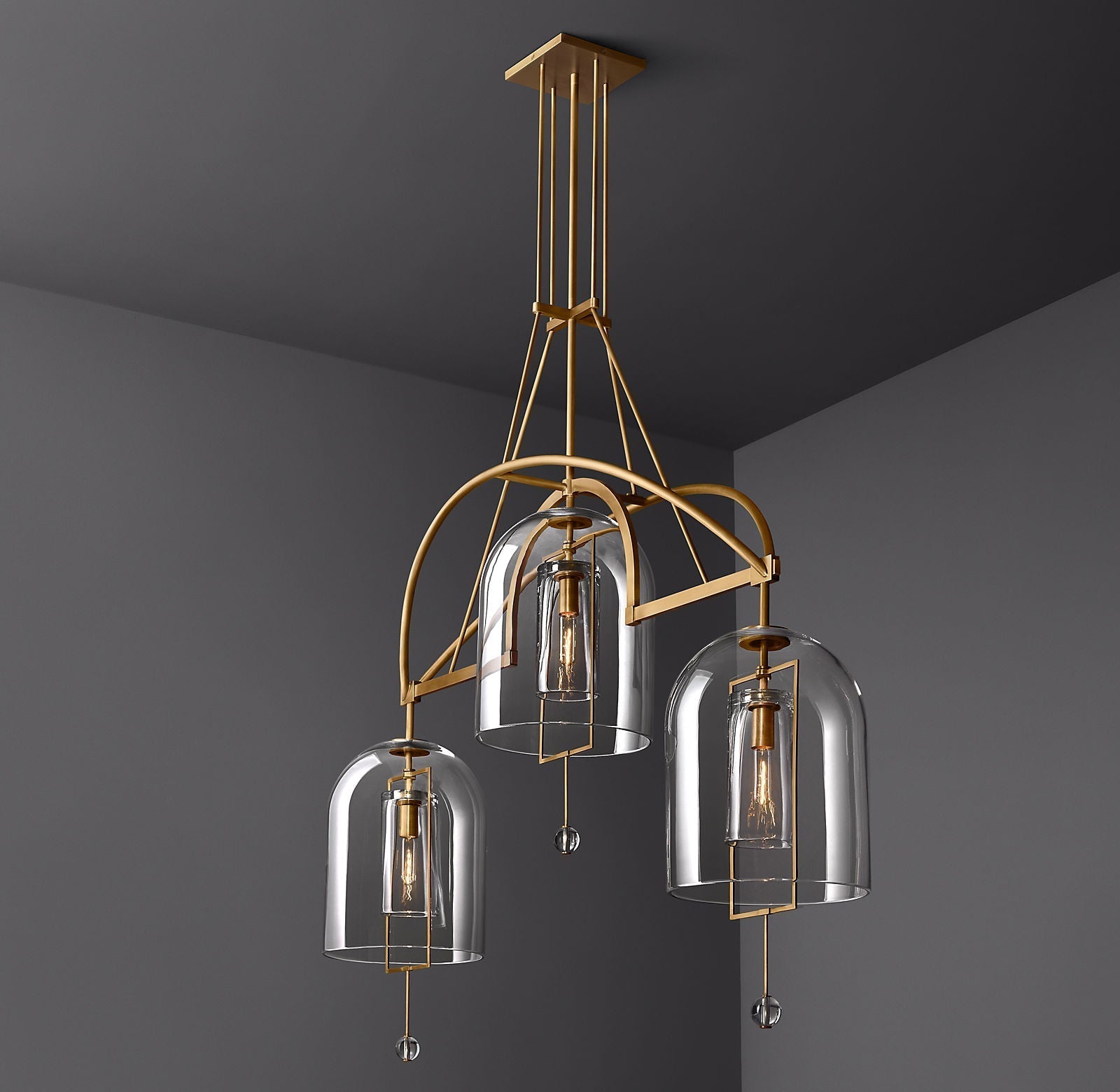 Fulcral Linear Chandelier 61" 3-Lights
