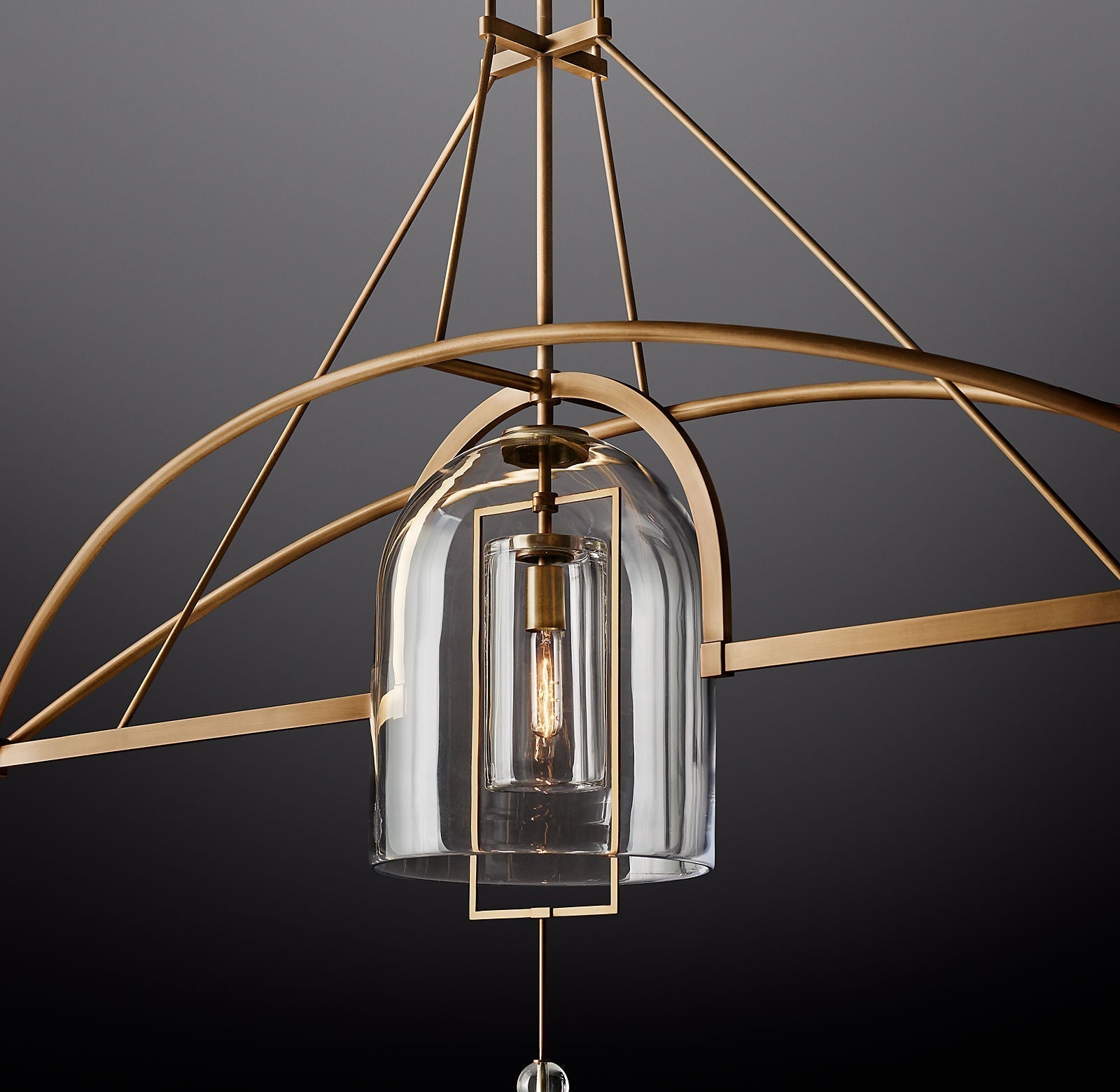 Fulcral Linear Chandelier 61" 3-Lights