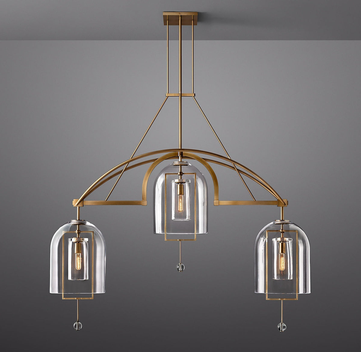 Fulcral Linear Chandelier 61" 3-Lights