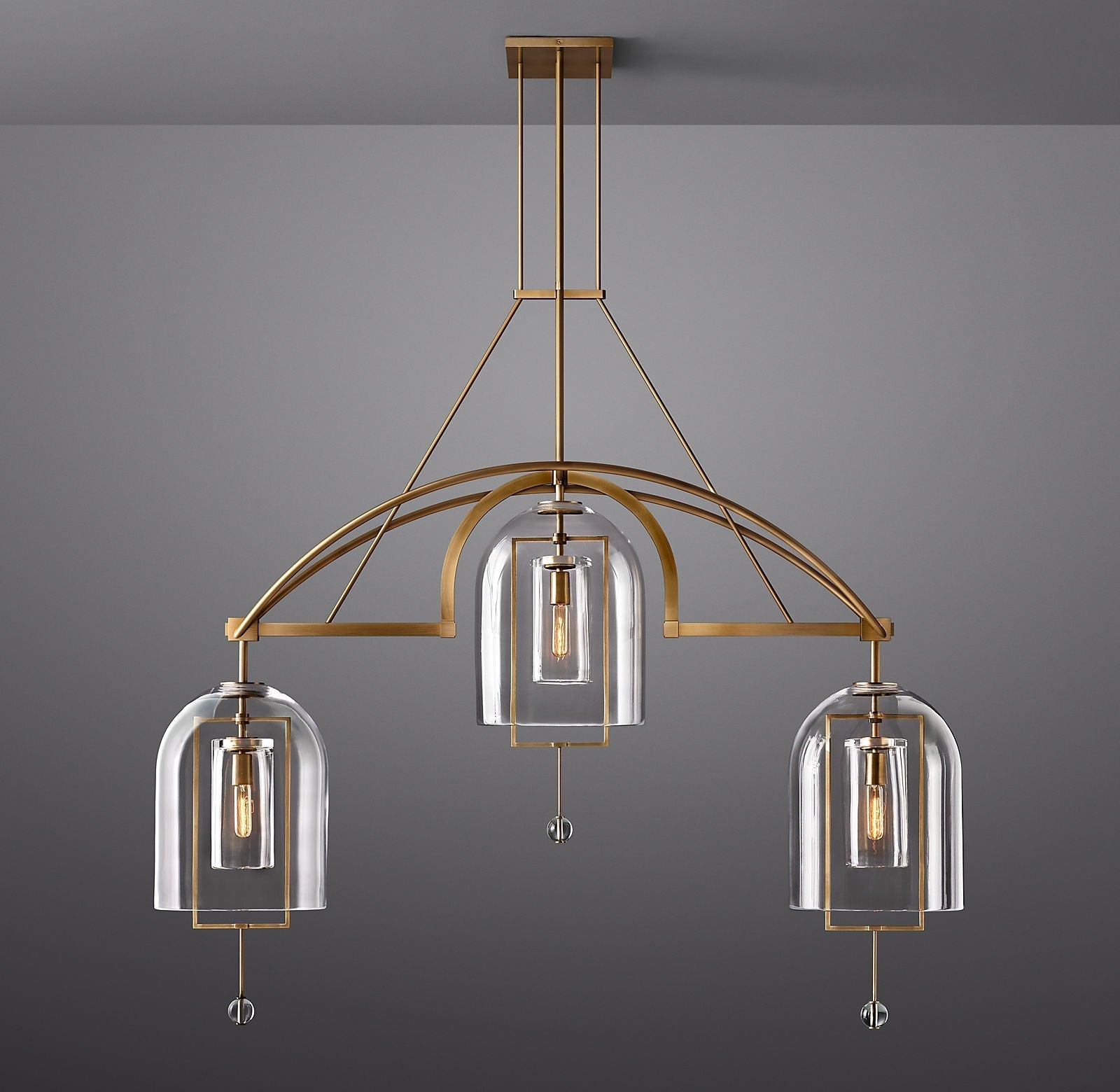 Fulcral Linear Chandelier 61" 3-Lights