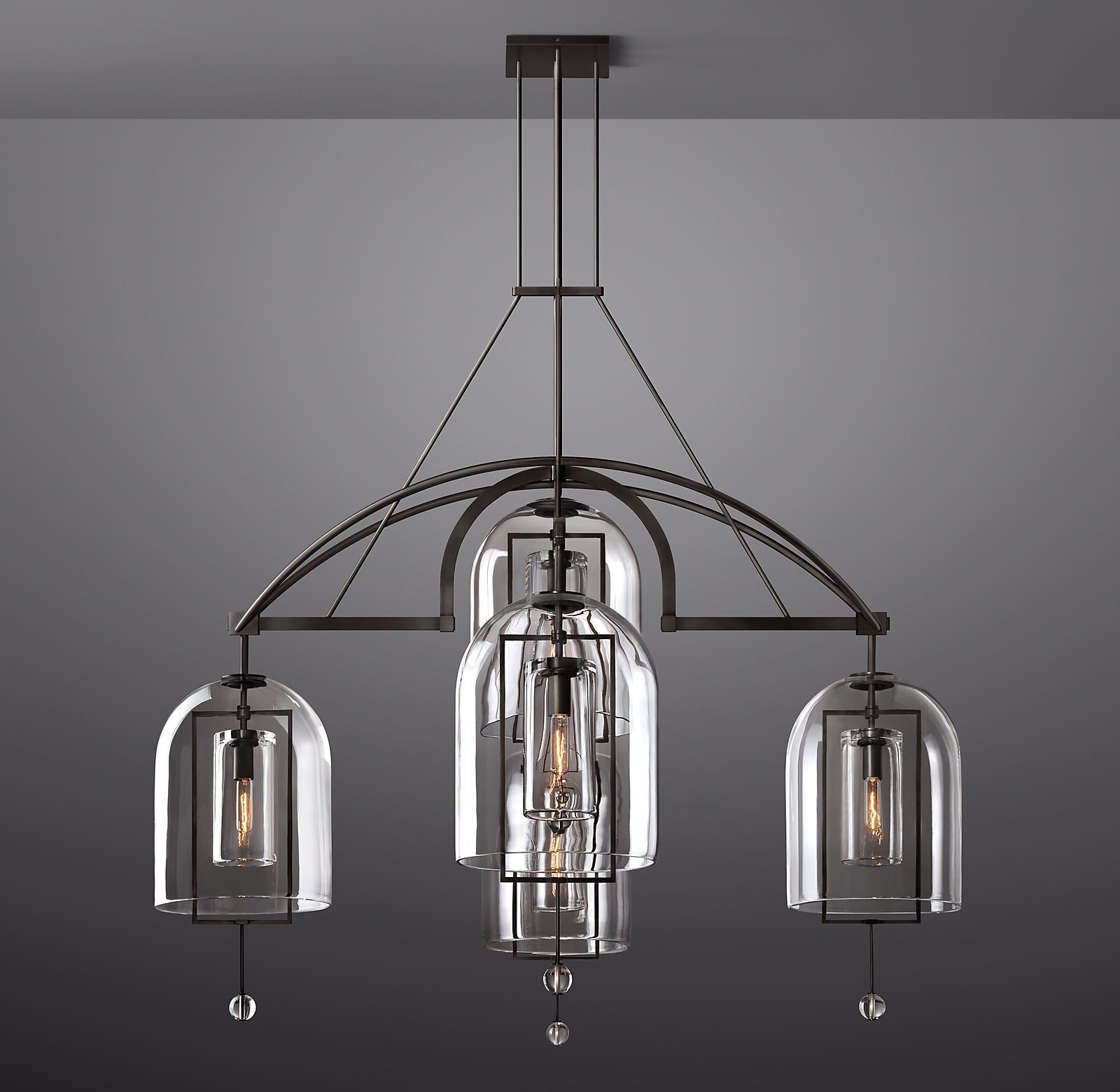Fulcral Round Chandelier 61" 5-Lights