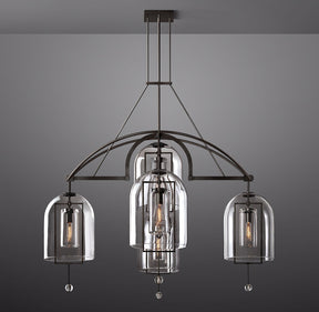 Fulcral Round Chandelier 61" 5-Lights