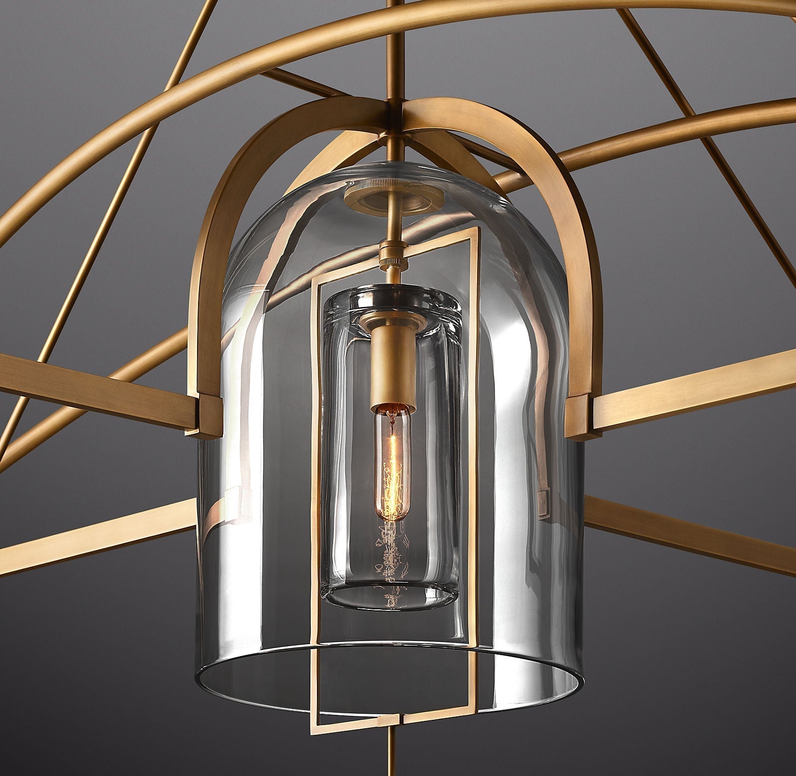 Fulcral Round Chandelier 61" 5-Lights