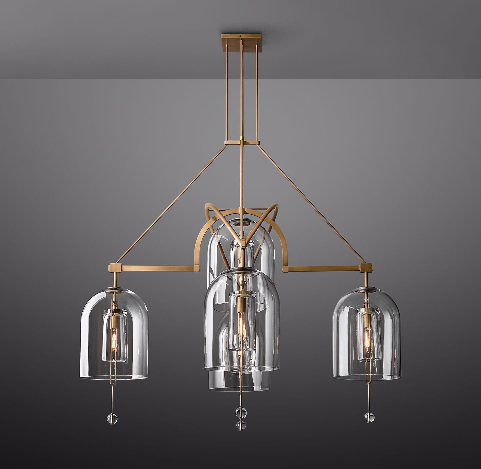 Fulcral Round Chandelier 61" 5-Lights