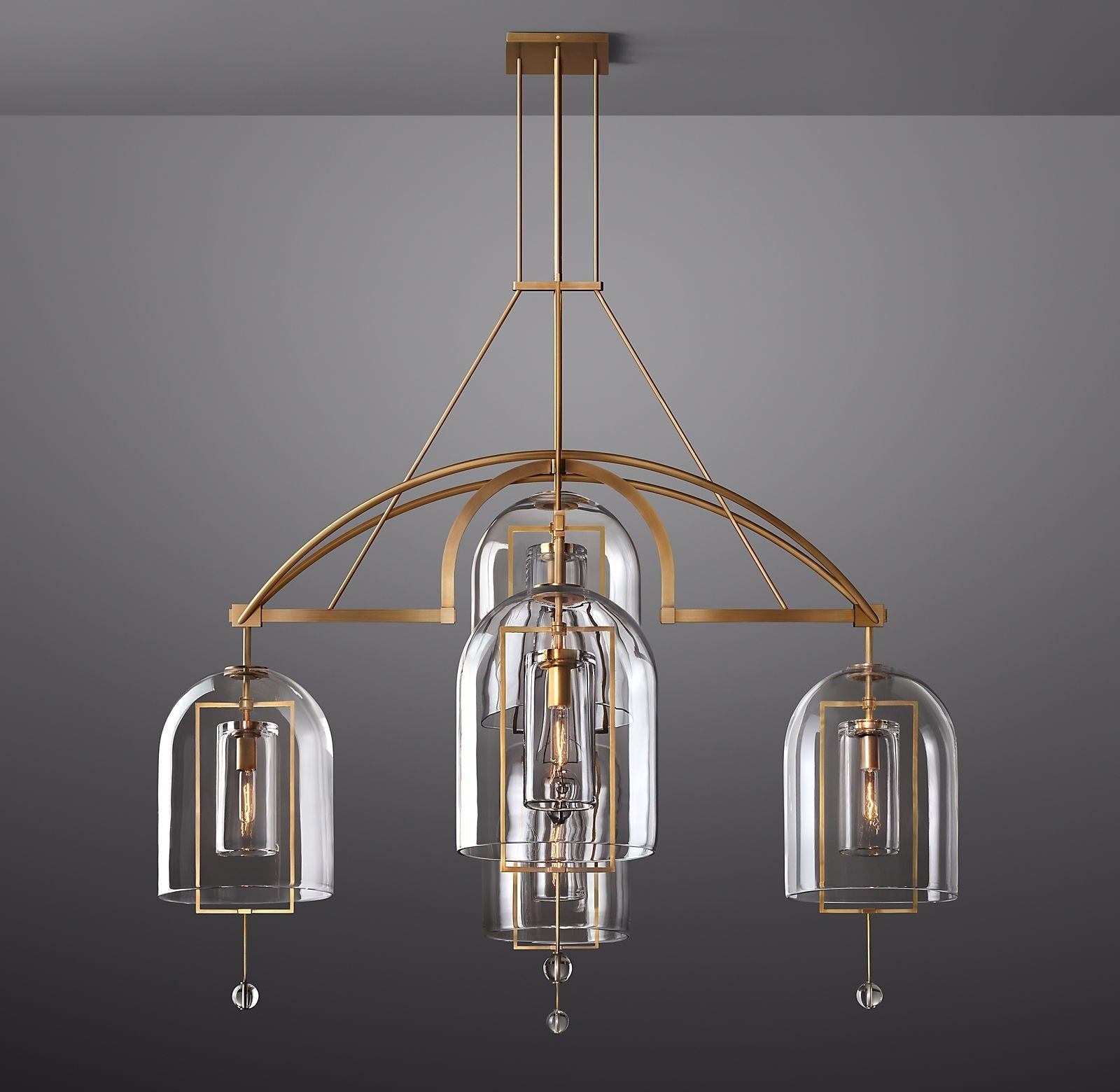 Fulcral Round Chandelier 61" 5-Lights