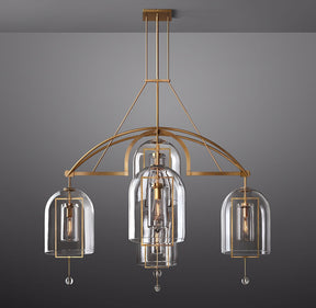 Fulcral Round Chandelier 61" 5-Lights