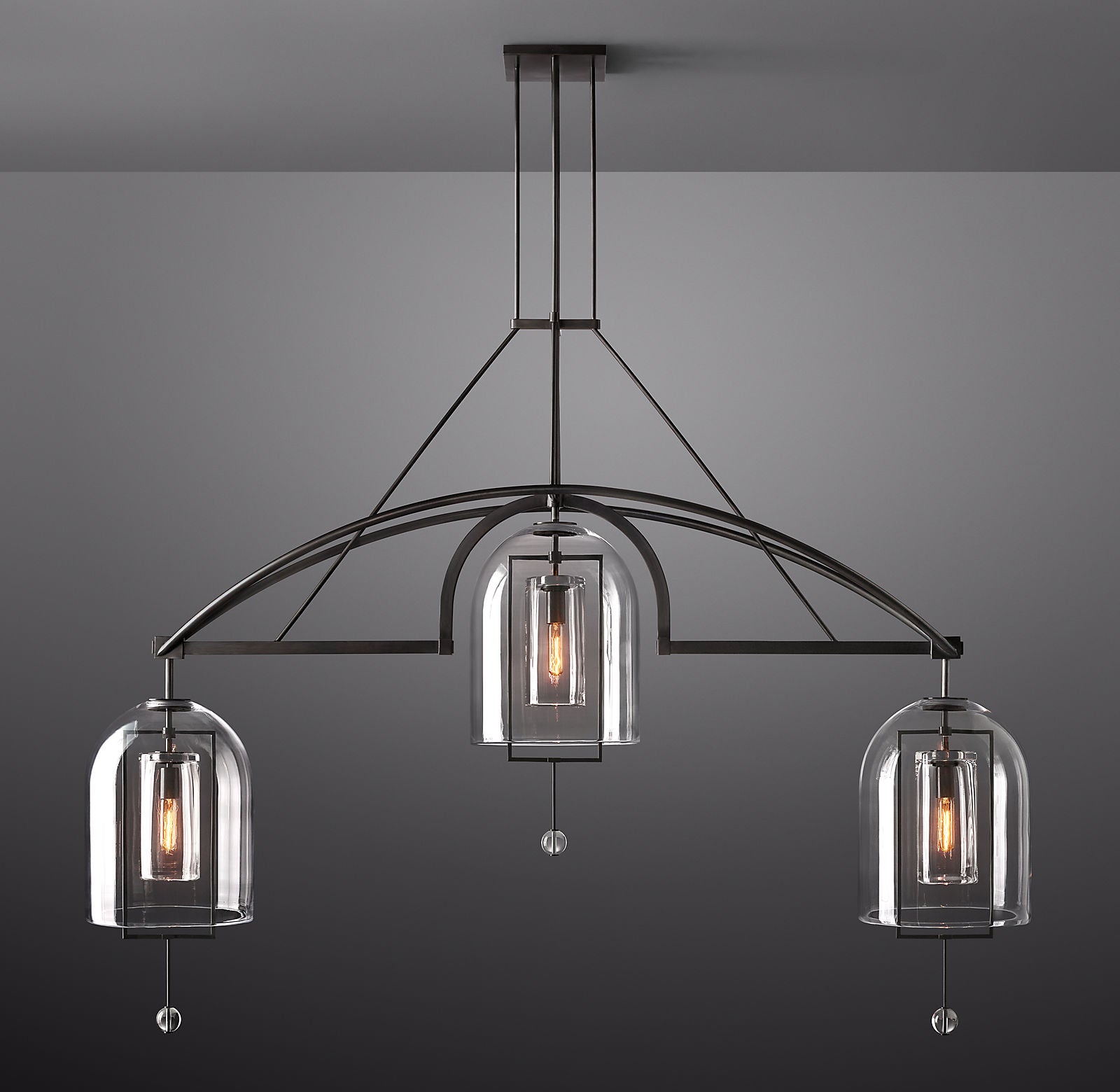 Fulcral Round Chandelier 73" 3-Lights