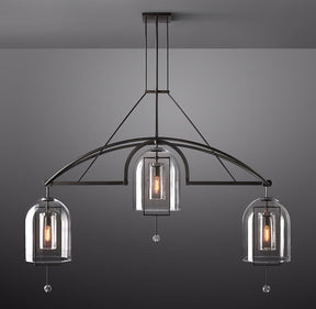 Fulcral Round Chandelier 73" 3-Lights