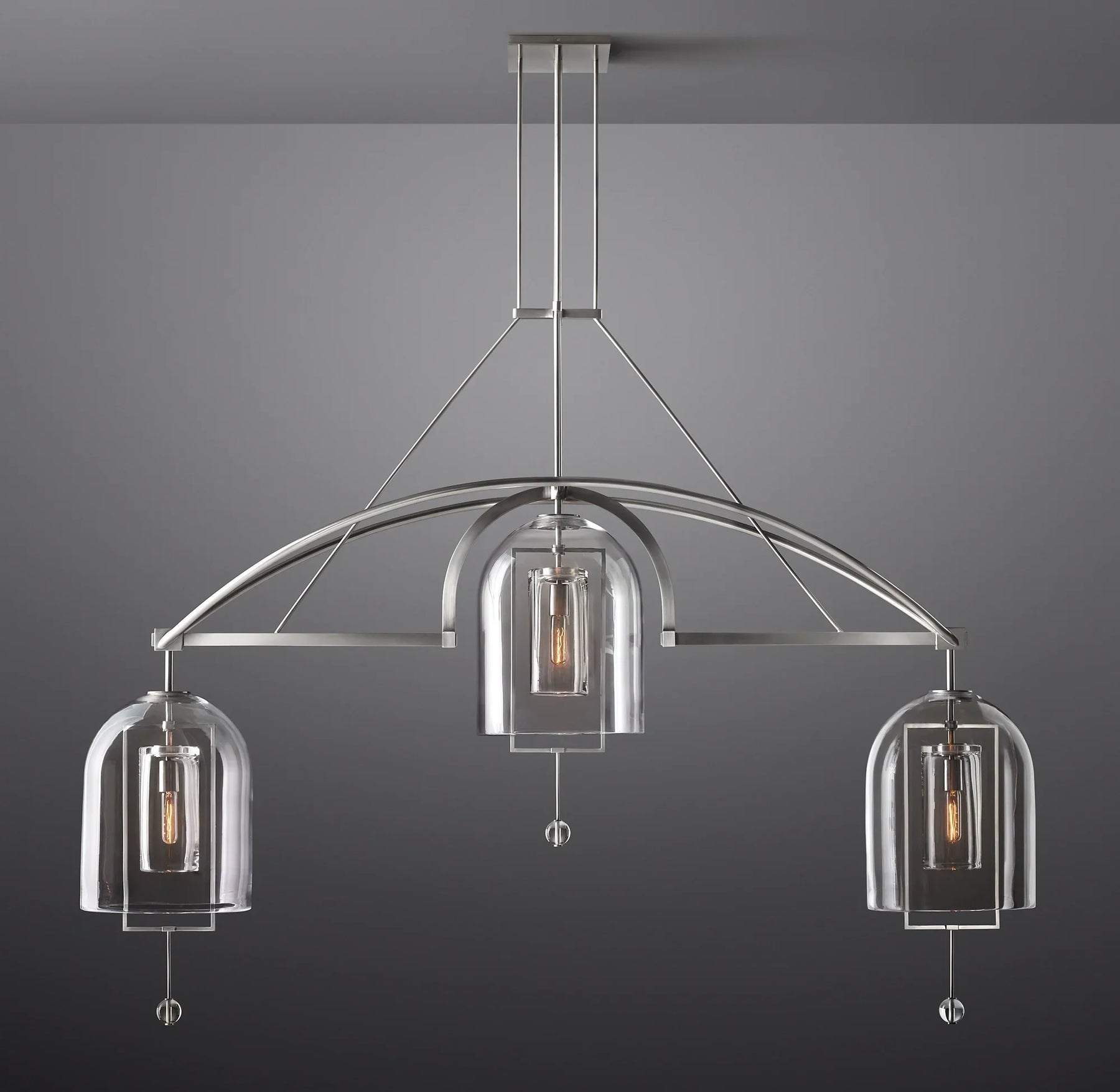 Fulcral Round Chandelier 73" 3-Lights