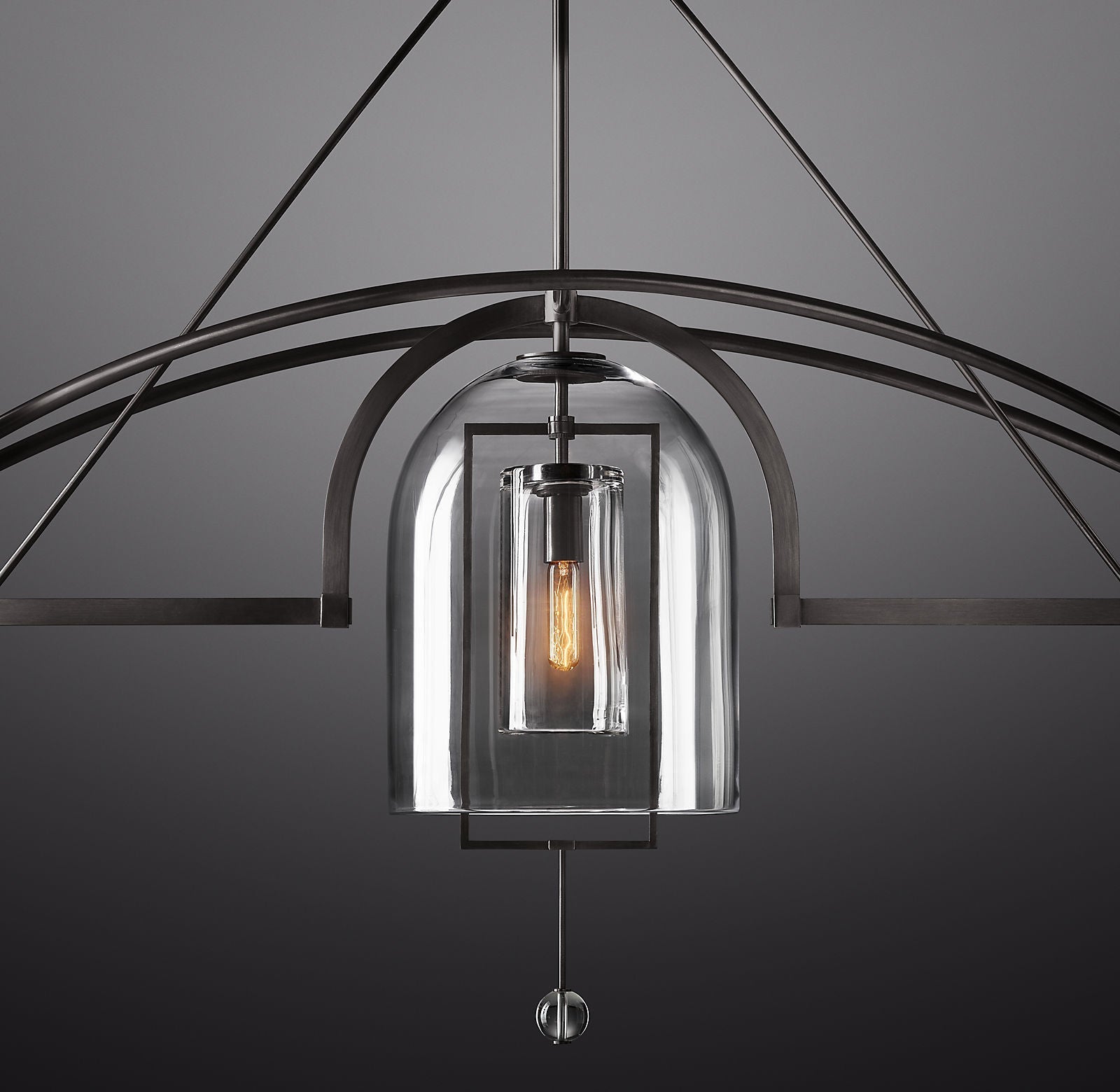 Fulcral Round Chandelier 73" 3-Lights