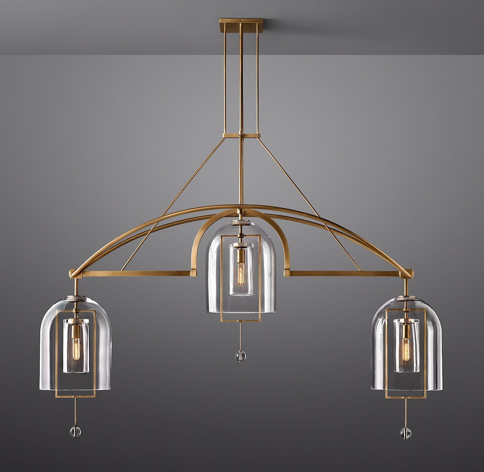 Fulcral Round Chandelier 73" 3-Lights