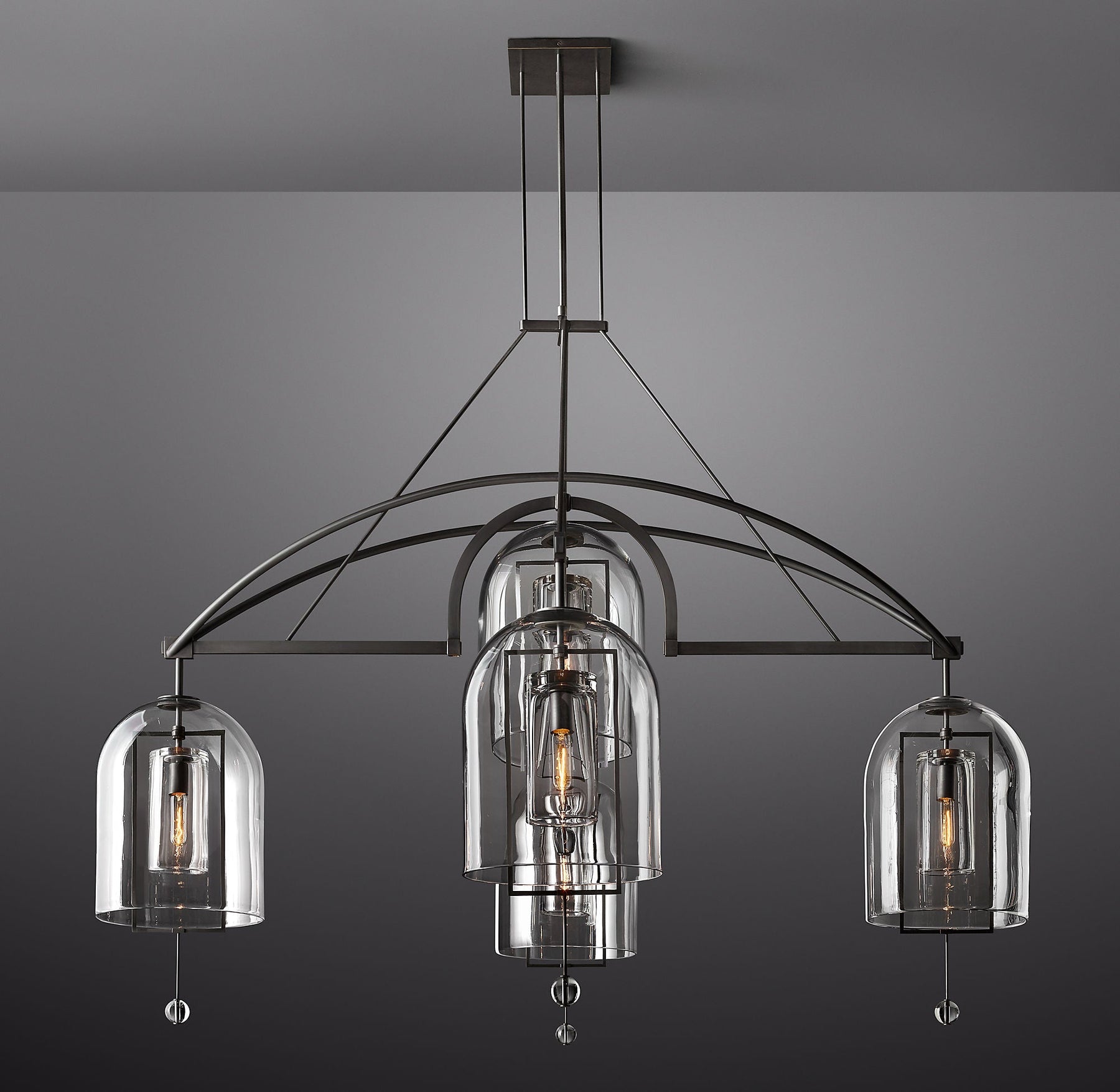 Fulcral Round Chandelier 73" 5-Lights