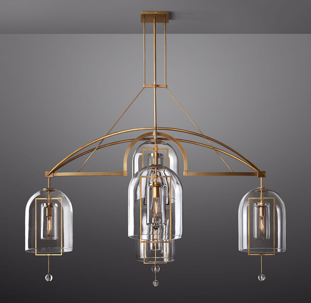Fulcral Round Chandelier 73" 5-Lights