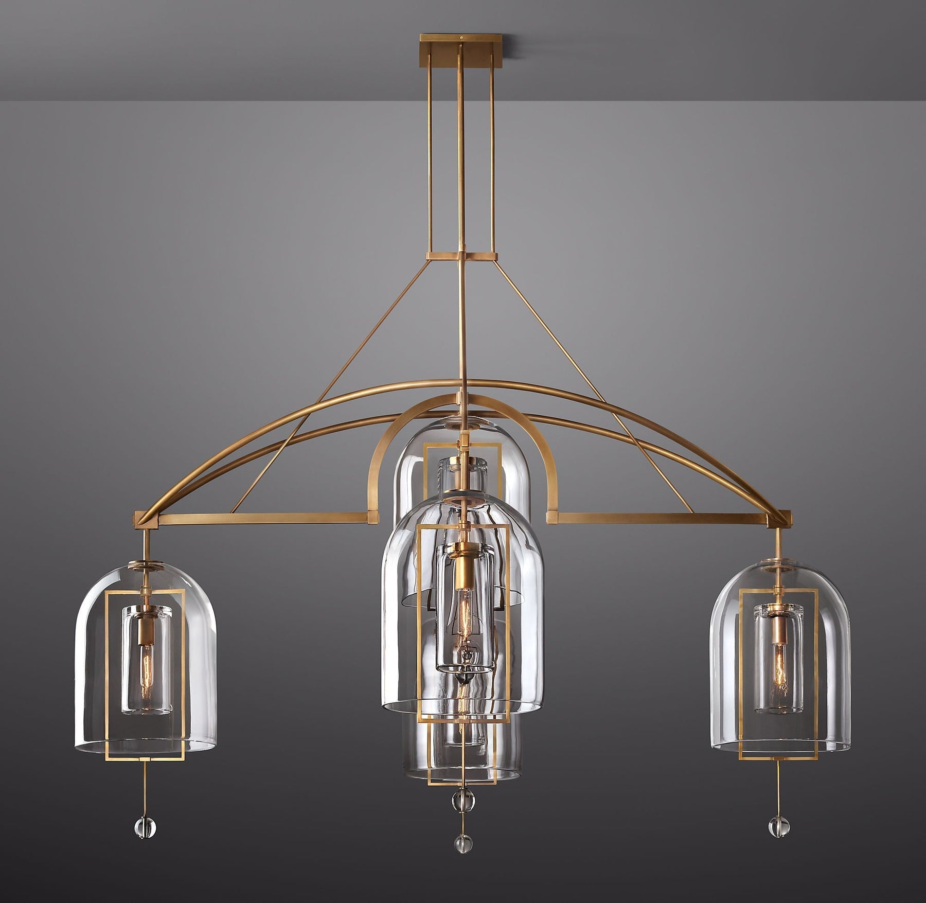 Fulcral Round Chandelier 73" 5-Lights