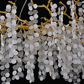 Glimmering Branches Chandelier with Glass Drops