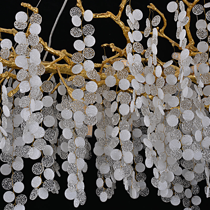Glimmering Branches Chandelier with Glass Drops