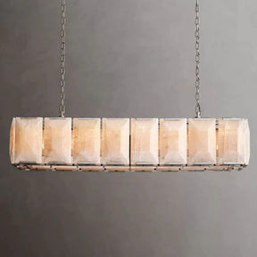 Halo Calcite Rectangular Chandelier 55"