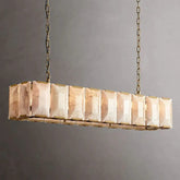 Halo Calcite Rectangular Chandelier 62"