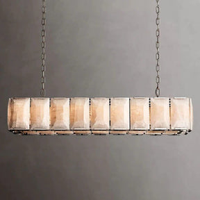 Halo Calcite Rectangular Chandelier 62"