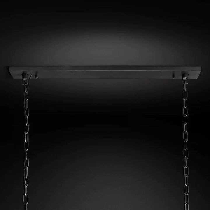 Halo Calcite Rectangular Chandelier 62"