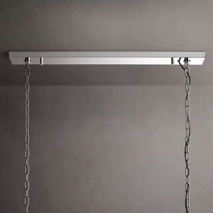 Halo Calcite Rectangular Chandelier 62"