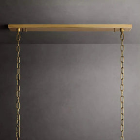 Halo Calcite Rectangular Chandelier 62"