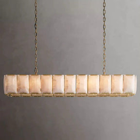 Halo Calcite Rectangular Chandelier 74"