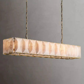 Halo Calcite Rectangular Chandelier 74"