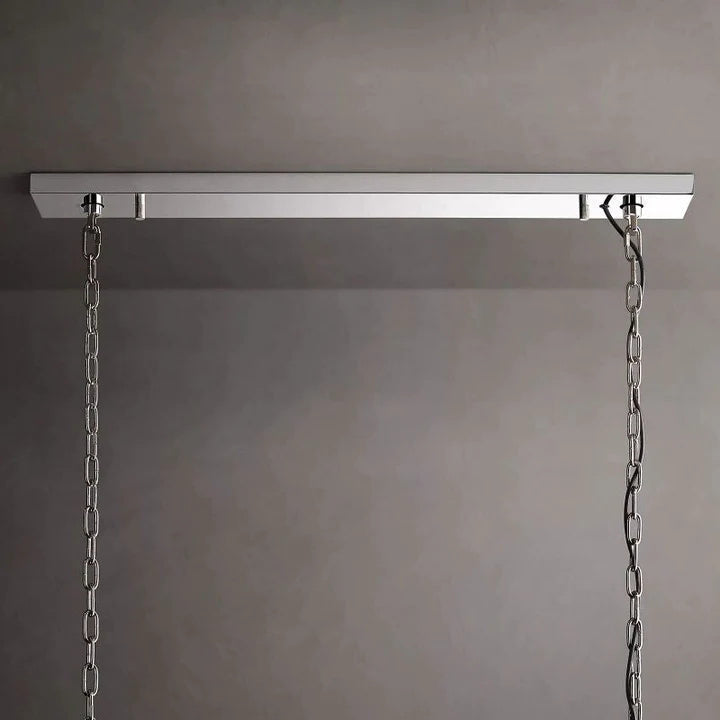 Halo Calcite Rectangular Chandelier 74"