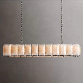 Halo Calcite Rectangular Chandelier 74"